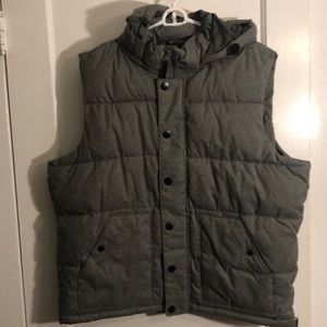 Old Navy sleeveless jacket with detachable hood.
